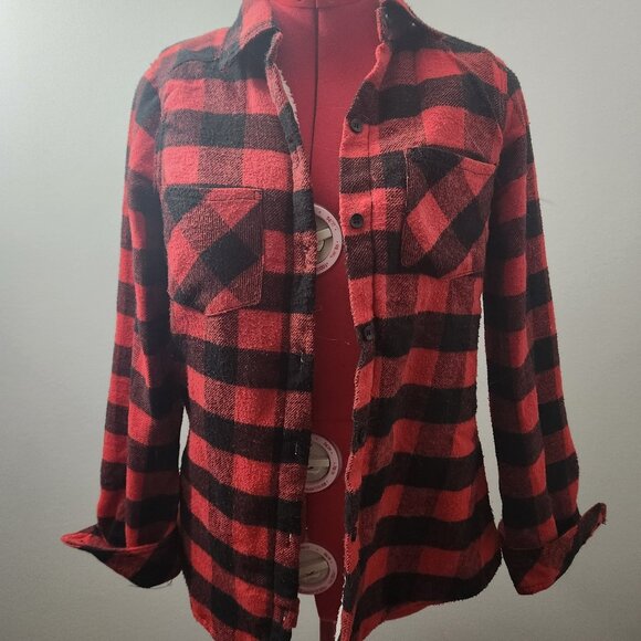 Ci Sono Buffalo Plaid Shacket sz S - Picture 1 of 1